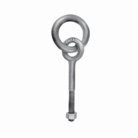 Chicago Hardware Eye Bolt 3/8", 2-1/2 in Shank, 3/4 in ID, Steel, Hot Dipped Galvanized 09224 1